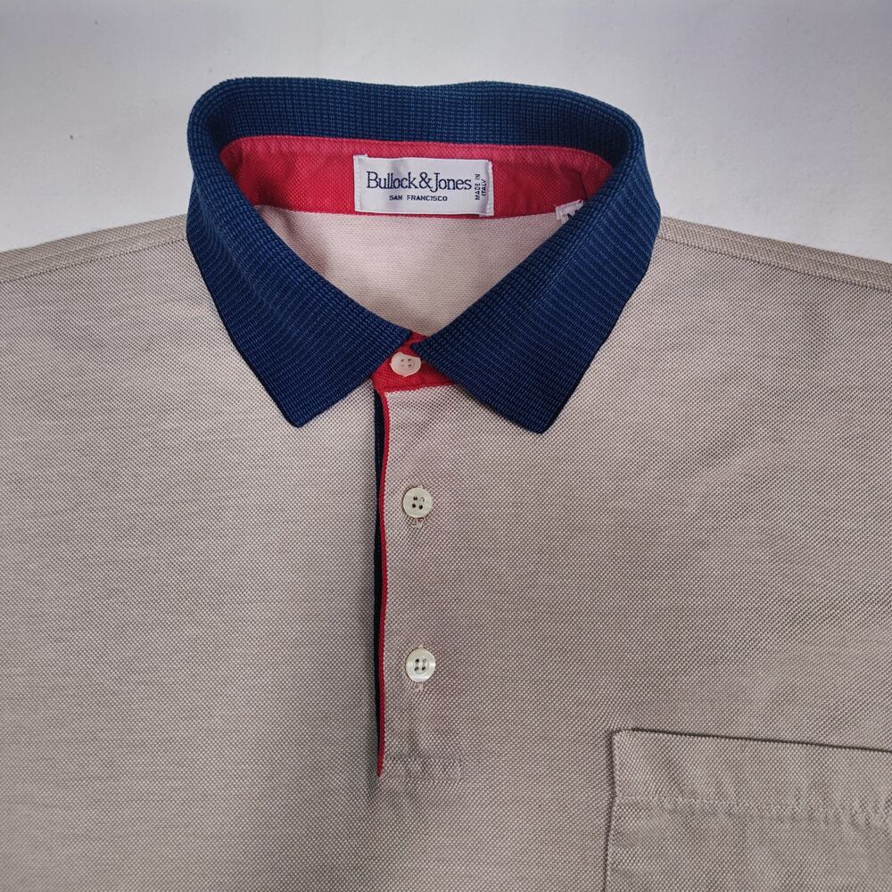 Preppy Summer Relaxed Fit Bullock & Jones San Francisco Classic Polo Tee Shirt - Picture 4 of 7